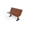Frog Furnishings Brown 4' Contour Bench Surface Mount w/ Black Frame PB 4BROBFCON - alternate 1